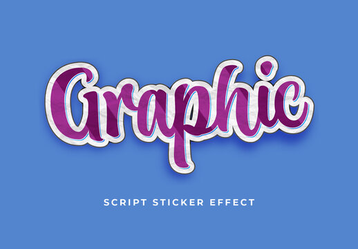 Glossy Sticker Text Effect