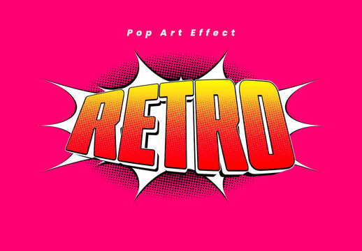 Retro Pop Art Text Effect