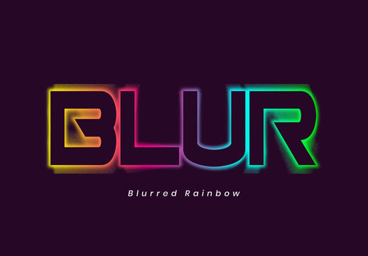 Neon Glow Rainbow Text Effect