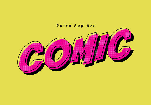 Pop Art Comic Text Effect