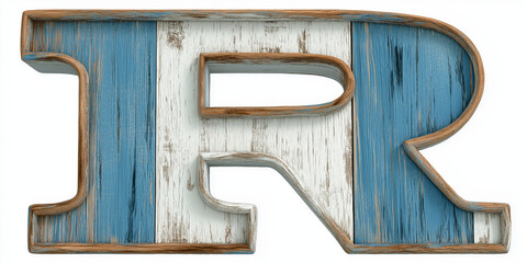 Rustic Wooden Letter R