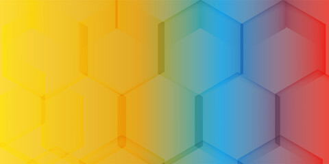 Fototapeta premium Abstract Hexagon Gradient Background with Modern 3D Geometric Pattern