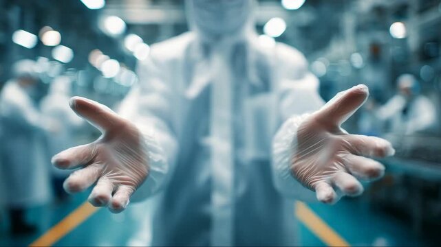 Cleanroom technician illustrating sterile handling protocol