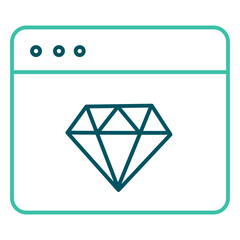 Browser window diamond outline