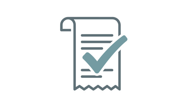 Document with Checkmark Icon Approved Verified.