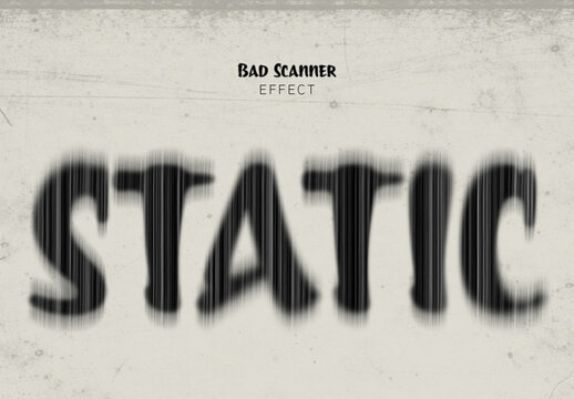 Bad Scanner Distortion Text Effect