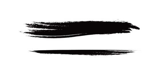 Japanese Ink Brush Stroke Set &ndash; Black Sumi Calligraphy Vector Collection