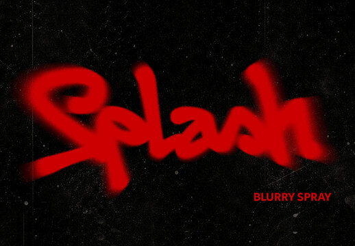 Blurry Spray Text Effect