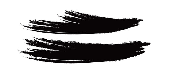 Japanese Ink Brush Stroke Set &ndash; Black Sumi Calligraphy Vector Collection