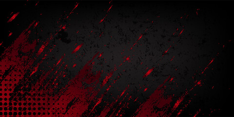 Grunge texture effect background. Distressed rough dark abstract textured. Black isolated on red. Graphic design element vintage style decoration concept for banners, flyer, card, or brochure cover