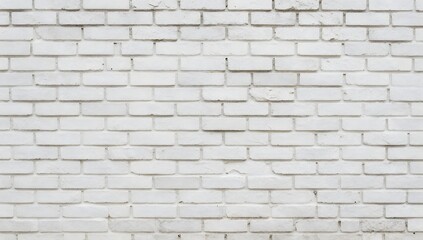 Fototapeta premium Grungy white painted brick wall creating a textured background
