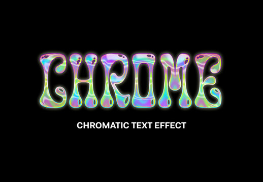 Iridescent Liquid Chromatic Text Effect