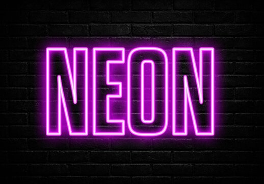 Neon Luminous Glow Text Effect