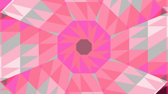 Seamless abstract geometric background featuring a pink and purple triangle pattern with a colorful mosaic texture for a bright vector illustration design