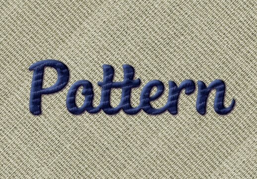 Thread Embroidery Script Text Effect