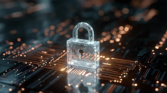 Digital Padlock On Circuit Board
