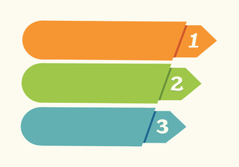 Fototapeta premium Inverted pyramid divided into 3 colorful parts or layers. Concept of three stages or steps of business progress. 3 tier infographic design