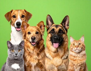 A group of pets posing together (1)
