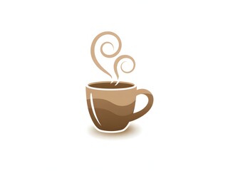 Obraz premium A cozy cup of coffee with a delicate swirl of steam rising from the surface