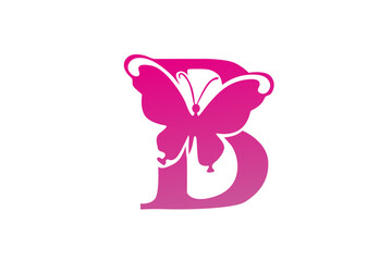 Butterfly B Letter Logo