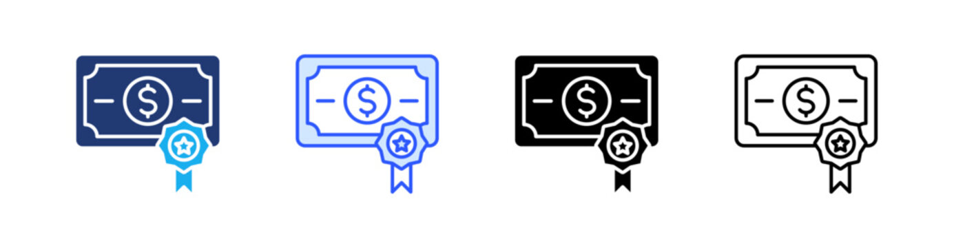 Bonds Multiple Style Icon Set Vector 