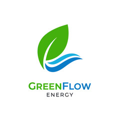 Fototapeta premium GreenFlow Energy Logo Design Element.