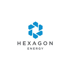 Fototapeta premium Hexagon Energy Logo Corporate Identity Symbol.