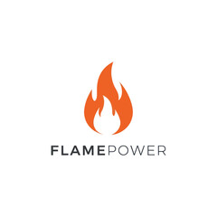 Flame Power Logo Design Element.