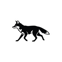 Fototapeta premium Walking Fox Vector Icon Stylized Wild Animal Silhouette Illustration For Logo Branding