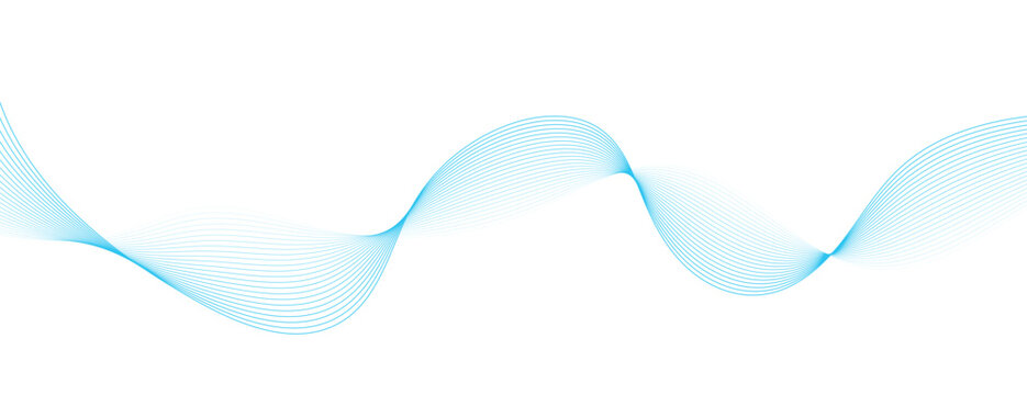 Abstract blue wave vector background illustration