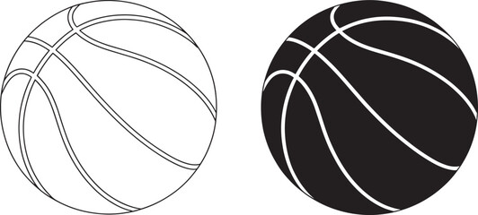 Obraz premium Black and white of basketballs sports