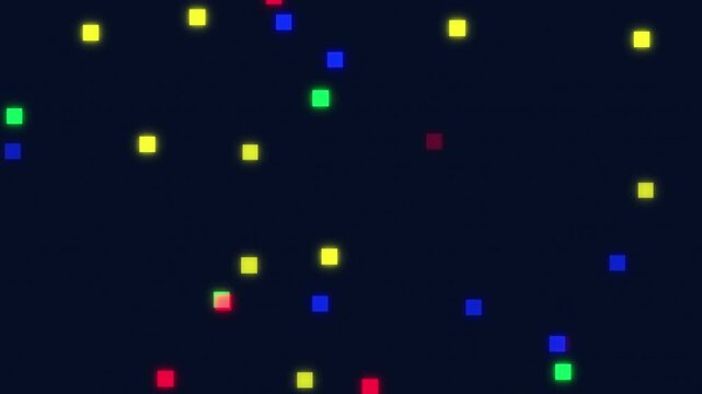 原色カラーのネオンスクエア　少なめ　15秒ループ