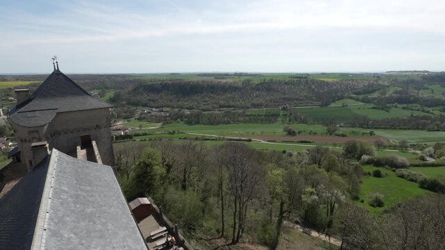 Castle Malbrouck fully restored medieval fortress located in Manderen-Ritzing, France