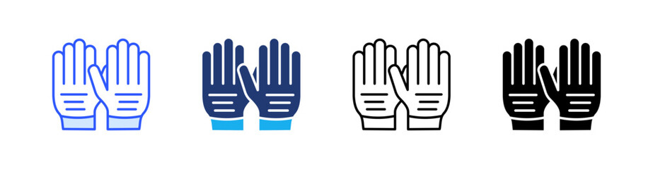 Obraz premium Gloves Multiple Style Icon Set Vector 