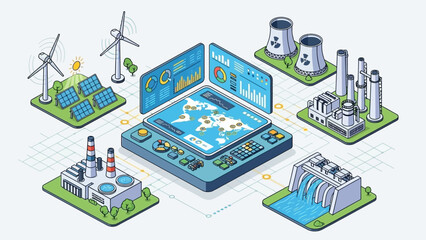 Global Energy Management System with Renewable and Traditional Power Sources. © Fais