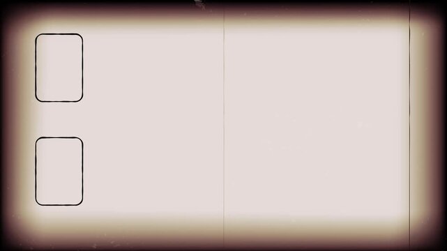 Vintage 8mm film scratches and old movie frame burn overlay for retro video effect
