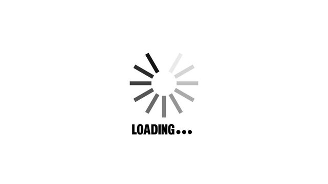 Loading circle animation. loading icon for download progress motion. loading circle upload or download 4k video.