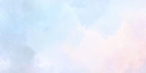 A soft pastel watercolor background featuring blended hues of baby blue pale pink and white creates a calming aesthetic © Daiyan