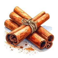 Custom vertical slats for kitchen with your photo A bundle of cinnamon sticks tied with twine on a white background