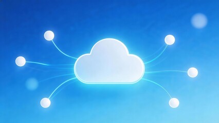 Cloud computing network icon