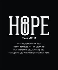 Fototapeta premium Inspirational hope Christian typography with cross and scripture
