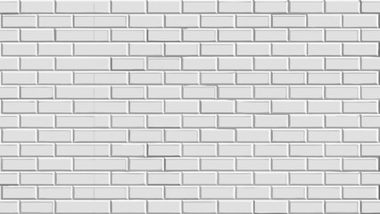 Obraz premium Seamless white subway tile wall background with slight imperfections