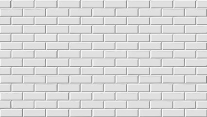 Fototapeta premium Seamless white subway tile wall texture with subtle grout lines