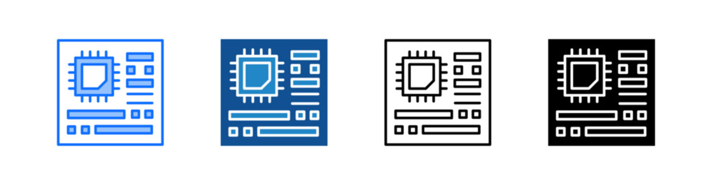 Motherboard Multiple Style Icon Set 