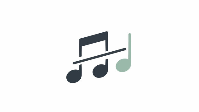 Music Notes Icon Simple Design Element.