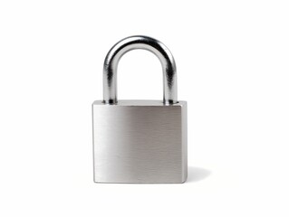 Naklejka premium Metallic Padlock Icon Isolated, Secure Access and Privacy Protection Concept