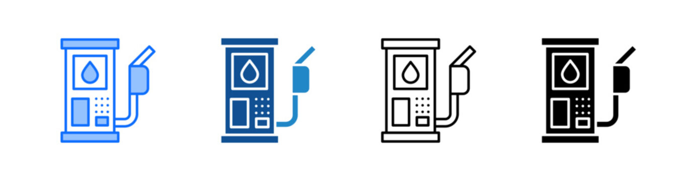 Gas Station Multiple Style Icon Set 