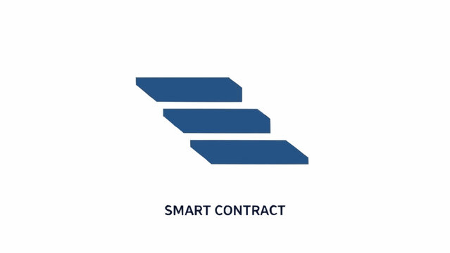 Smart contract technology logo design.