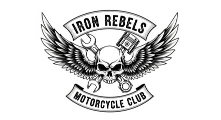 Iron Rebels Motorcycle Club Logo Design. © huda