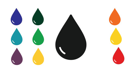 Colorful water droplets with a striking black silhouette © Lhvect02